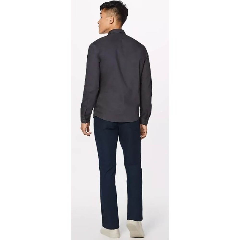 Lululemon ABC Pants Mens 36x33 Gray Slim Warpstreme 5 Pocket Trousers Flaw - Picture 2 of 16